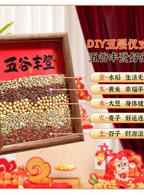 搬新家五谷丰登乔迁杂粮摆件新房入宅客厅玄关装饰仪式用品大全套