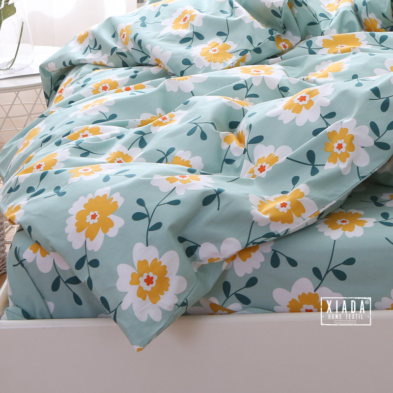 明亮花朵小清新秋冬被套单件纯棉加厚斜纹全棉布被罩150x200X230,床上用品,被套,淘宝优惠券,粉丝福利购,淘宝优惠卷