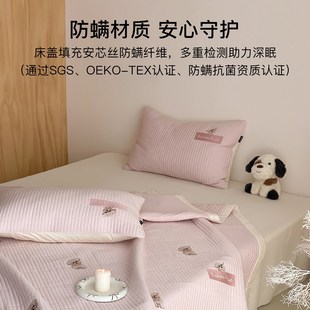 韩国毛巾绣夹棉床单床盖三件套双面全棉绗缝春秋被四件套床上用品