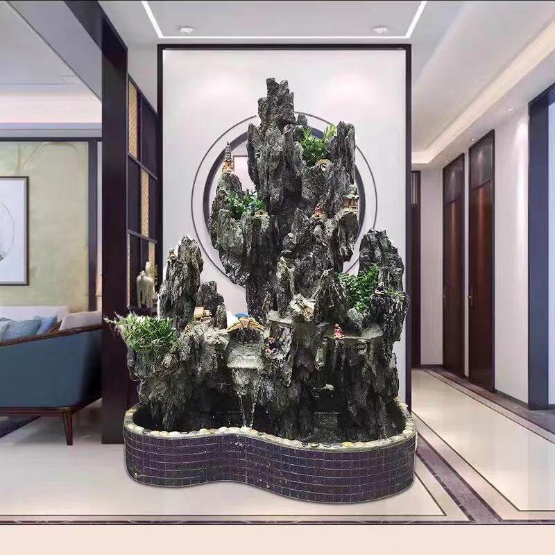 假山流水喷泉定制阳台庭院别墅花园鱼池石头造景家居镇宅客厅摆件