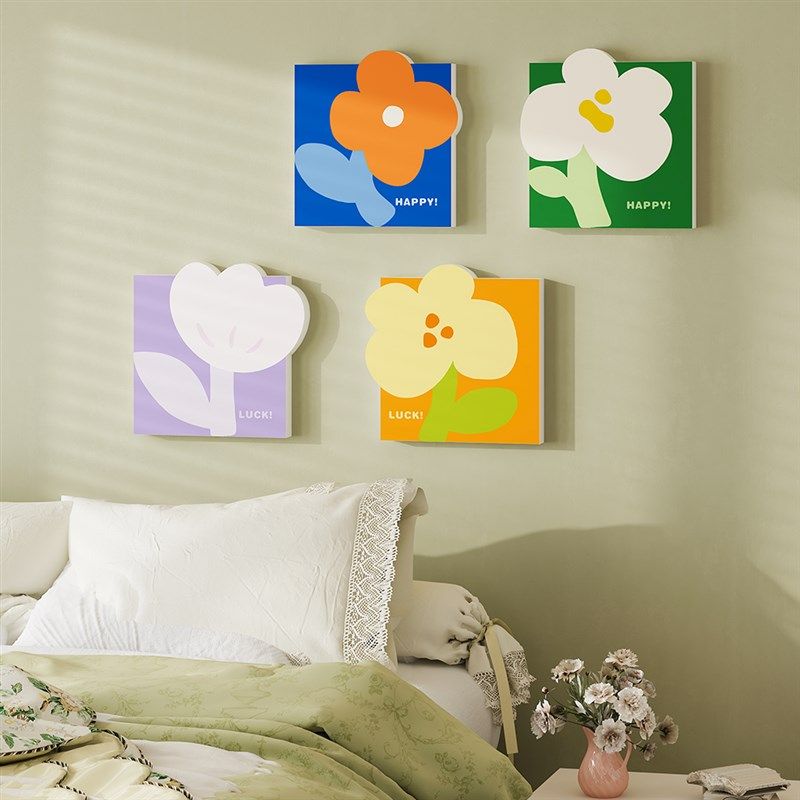 小清新房间卧室客厅墙面布置花朵装饰品改造小物件床头网红墙贴,家居饰品,软装墙贴,淘宝优惠券,粉丝福利购,淘宝优惠卷