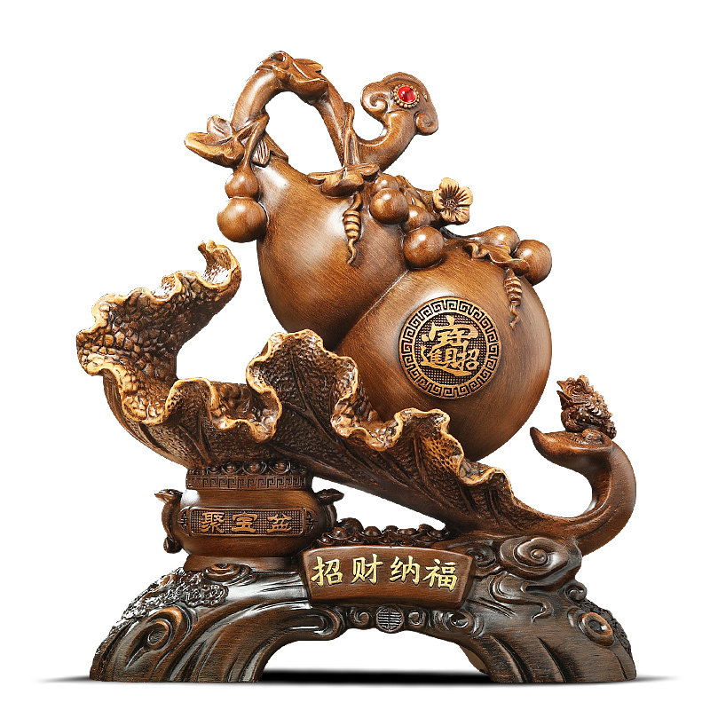 招财纳福葫芦白菜摆件聚宝盆中式客厅玄关电视柜装饰乔迁开业礼物,家居饰品,装饰摆件,淘宝优惠券,粉丝福利购,淘宝优惠卷