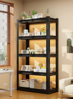 家用货架置物架阳台厨房多层落地简易收纳架储藏间超市快递储物架