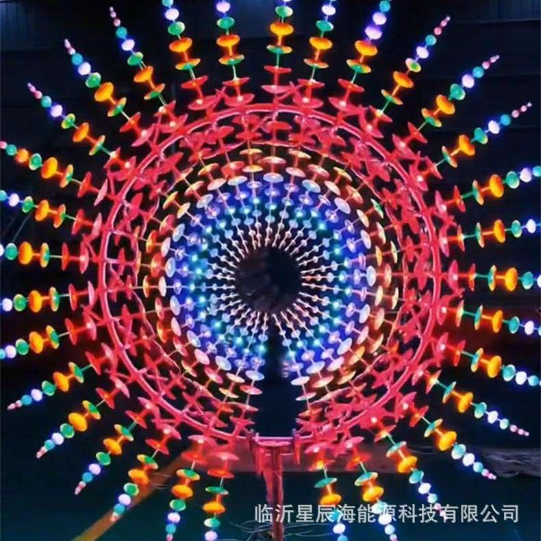 不锈钢路灯风动雕塑灯公园广场城市地标风动雕塑电动风车装饰路灯