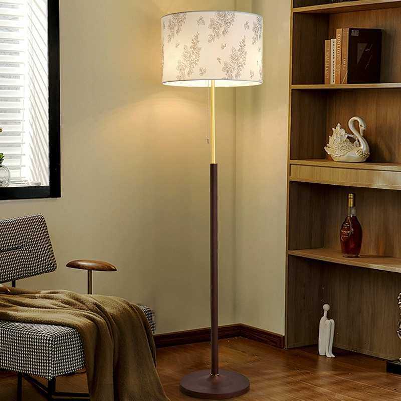 美式复古温馨怀旧台灯卧室床头客厅玄关布艺餐厅高级氛围感落地灯