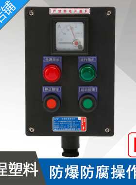 LBZ58A2B1D2黑色塑料防爆操作柱2指示灯2按钮1仪表防爆防腐操作柱