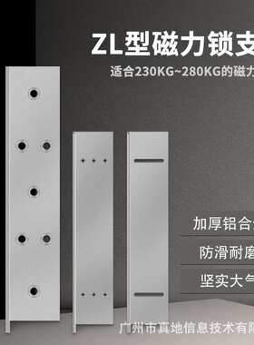 真地  磁力锁支架双开门LZ支架230KG/280KG单门铁门磁力锁支架
