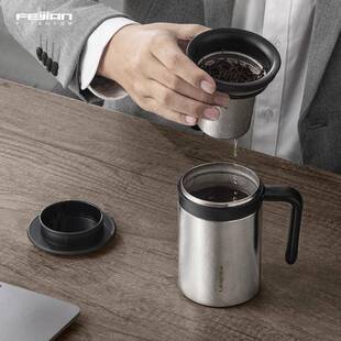 飞剑臻烁钛杯内外纯钛赠礼pp材质杯盖办公杯泡茶送父母礼品真空杯