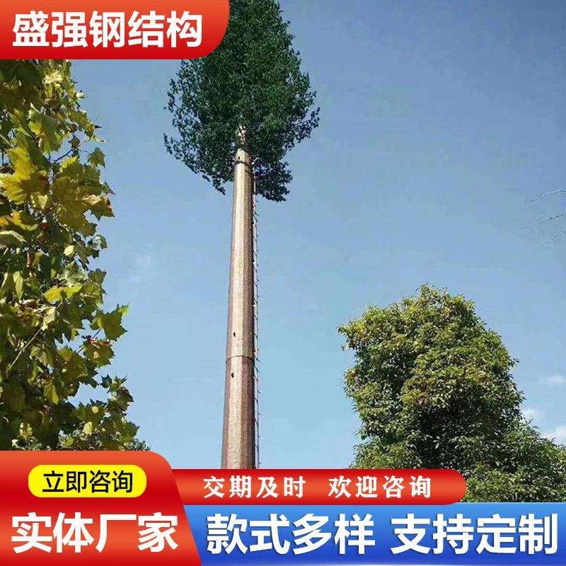 盛强钢结构大量供应仿生树避雷针塔 公园景区仿生树避雷针