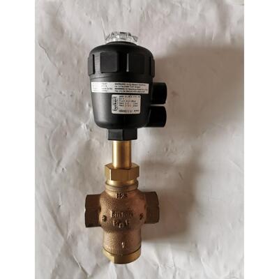 burker宝德2002A两位三通气动角座阀DN15 DN20 DN25宝得6分 1寸铜