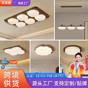 中古风客厅灯大厅主灯全光谱护眼吸顶灯卧室灯中山灯具全屋套餐