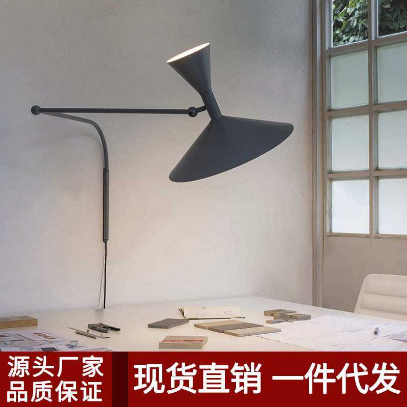 北欧极简设计师卧室床头灯后现代个性展厅服装店样板房背景墙壁灯