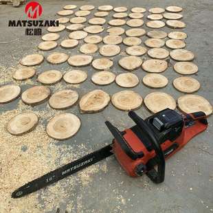 松崎21/24/40/60V手持式伐木锯大功率户外砍树电动链锯锂电电锯