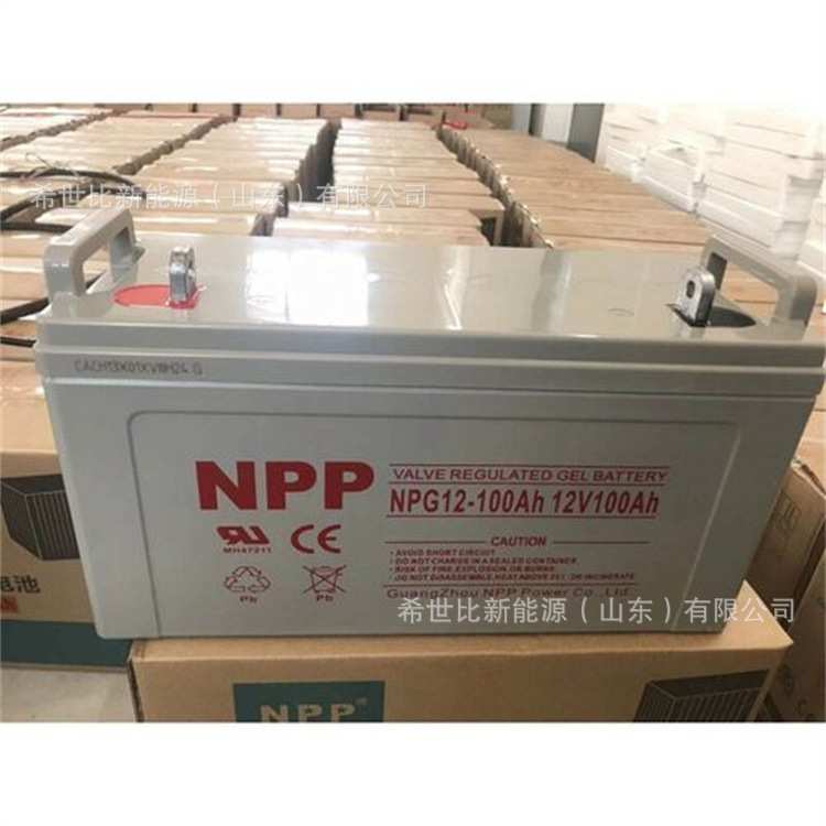 NPP耐普12V100AH蓄电池NPG12-100太阳能路灯电瓶 胶体储能UPS电源