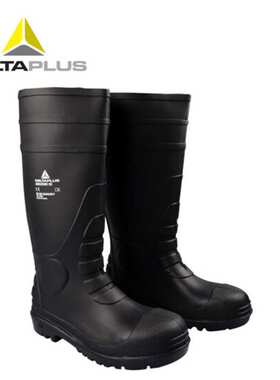 代尔塔301407  PVC防滑防水防砸防刺穿 耐油耐酸碱高帮安全水靴