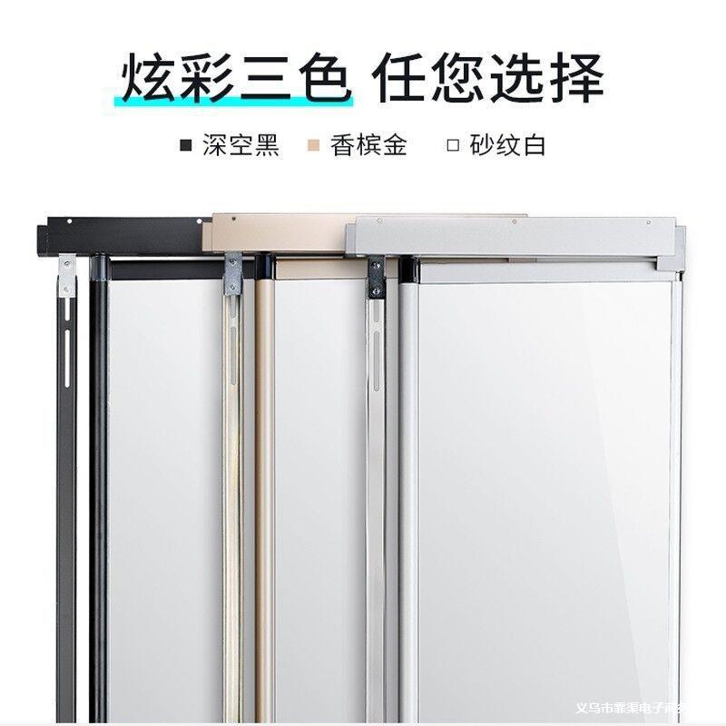 对开门内装衣柜旋转掩门镜平开门全身镜衣柜试衣镜内置隐形穿衣镜