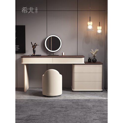 BERT11B#抽屉柜梳妆台集成可访问的豪华Normcore l形角桌储物柜小