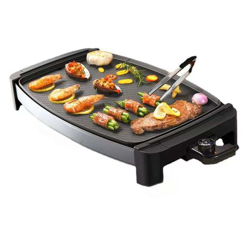家用电烤盘麦饭石烤肉烤盘不粘电烧烤盘无烟电煎锅烤串烧烤锅