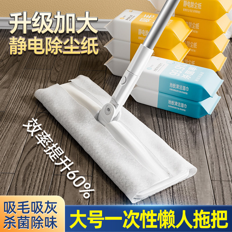 静电除尘平板拖把2023新款家用拖布一拖净免手洗懒人擦墙清洁神器,家庭/个人清洁工具,平板拖把,淘宝优惠券,粉丝福利购,淘宝优惠卷