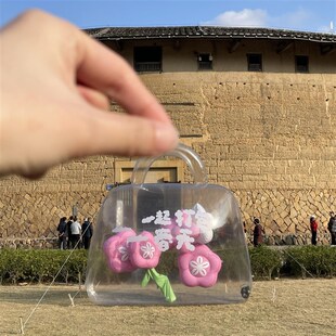 打包春天网红拍照大型透明包市集户外活动展览充闭气显眼包定制