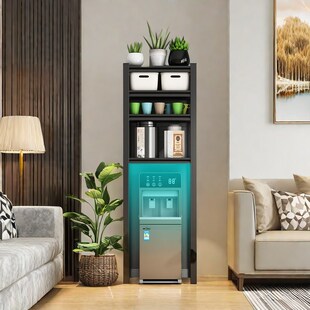 饮水机置物架放茶吧机放家用客厅台式上方桶装水落地杯子收纳架子