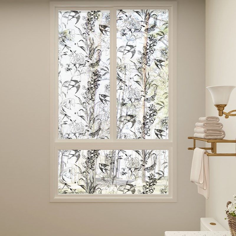 法式复古玻璃门贴纸厨房门装饰浴室防偷窥透光不透人窗户静电贴膜,家居饰品,玻璃膜/贴,淘宝优惠券,粉丝福利购,淘宝优惠卷