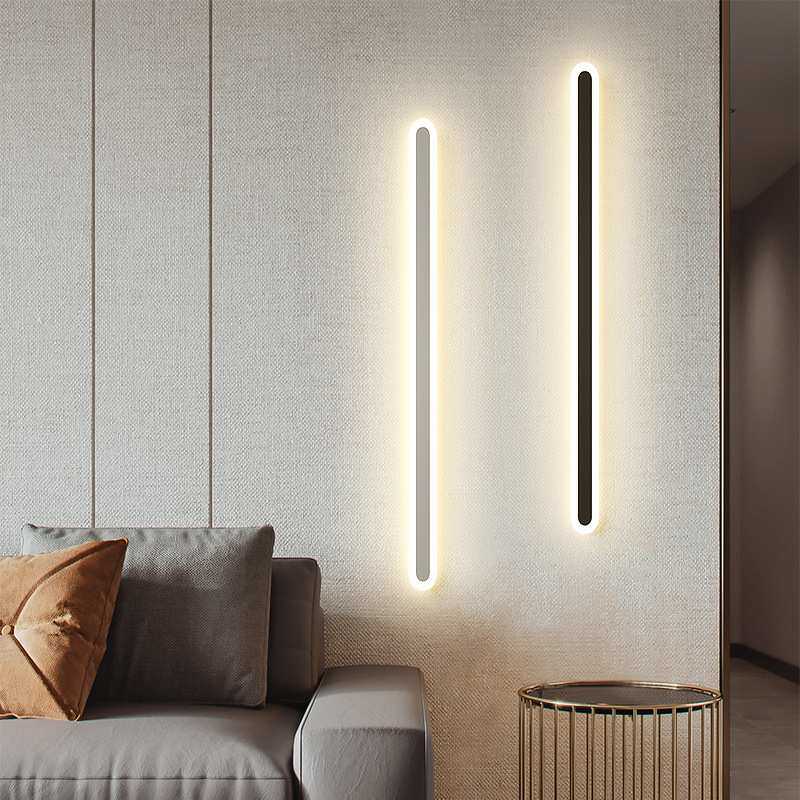 现代简约led极简长条壁灯客厅沙发电视卧室床头背景墙壁网红灯具