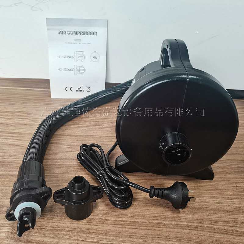 大功率1200W户外充气帐篷拉丝床垫电动充气泵220V欧规美规英规