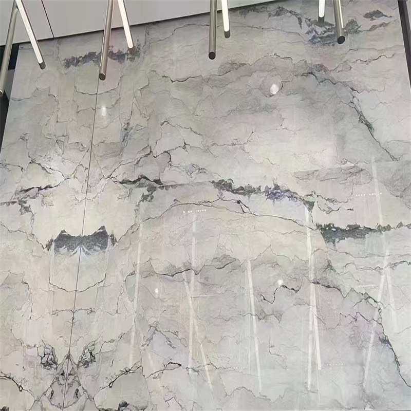 天然大理石卡慕白石材酒店中式背景墙电视柜地板奢石餐桌台面定制