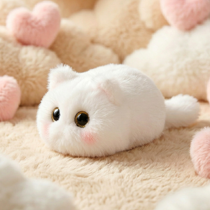 FableFuzz萌可猫趴姿毛绒玩具