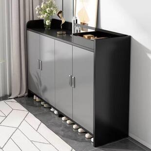 门口鞋柜鞋架楼道走廊鞋架子多层家用收纳柜封闭式加高加固储物柜