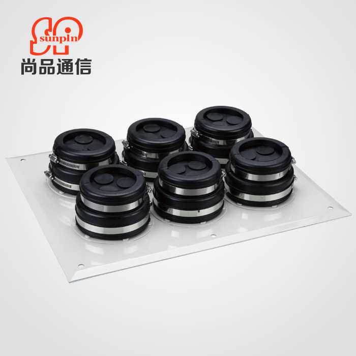 6孔馈线窗通信机房密封窗铝合金喉箍式 尚品直销可定制