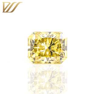 普罗旺热销现货电镀黄色雷迪恩切莫桑石1.2-4克拉裸石戒面镶嵌