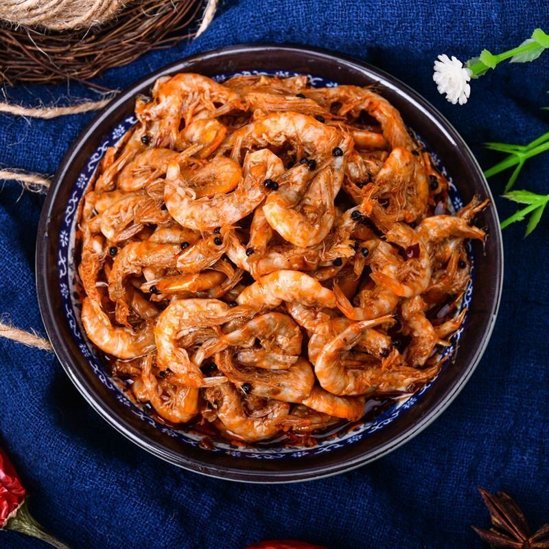 香辣磷虾即食下饭菜网红小零食虾干罐头下酒菜夜宵小吃零食虾仔