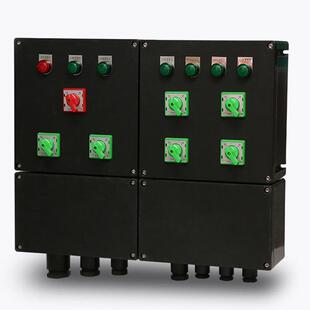 防爆操作柱黑色工程塑料机旁开关按钮箱防腐防水防尘箱三防操作柱