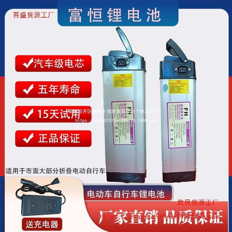 锂电池48v20ah12A折叠代驾外卖电动车银鱼海霸款通用型大容量电瓶