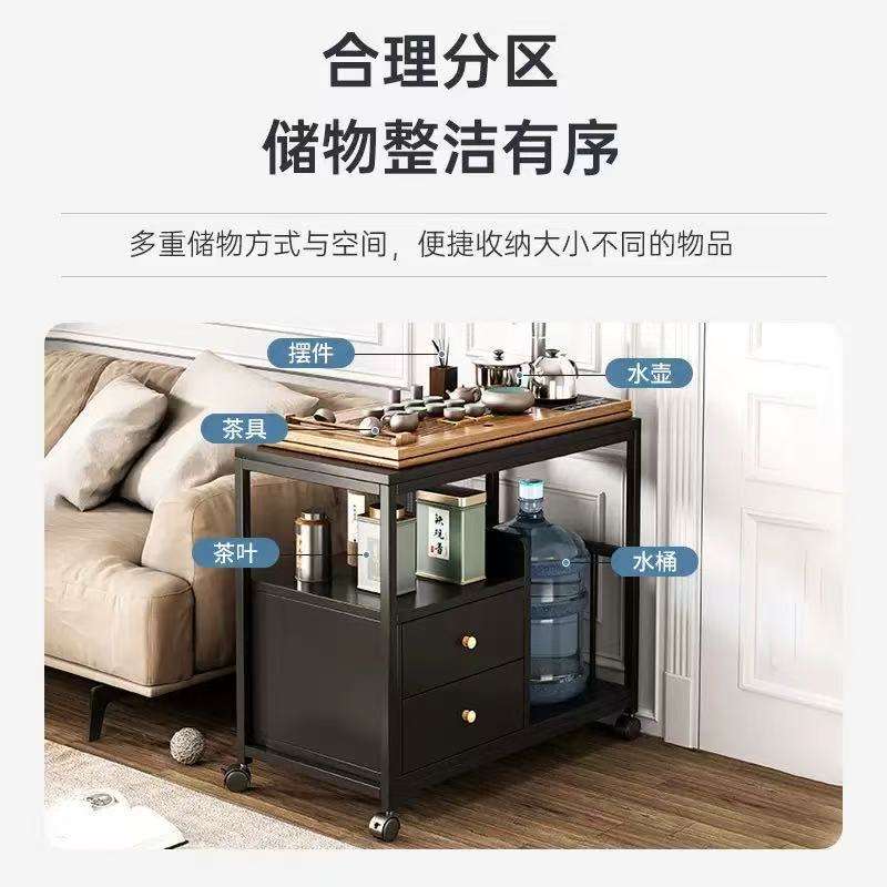 厂家现货客厅移动边柜带轮小茶台茶水柜沙发侧边柜小桌子小茶几
