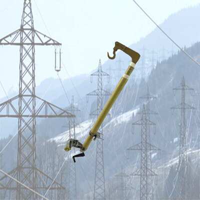 带电作业导线固定工具羊角抱杆高压1.8M吊线升降工具杆