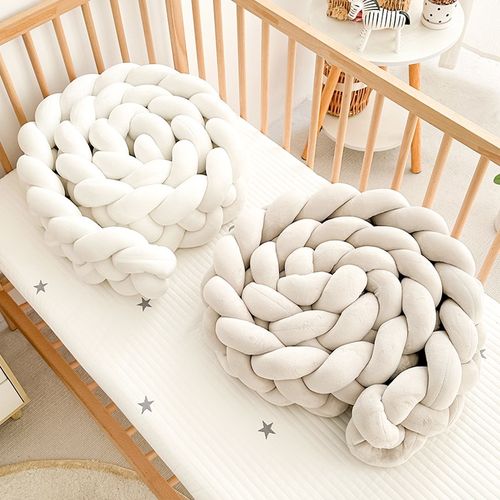 婴儿床床围麻花围栏软包新生儿装饰挡布宝宝拼接床护栏防撞条围挡