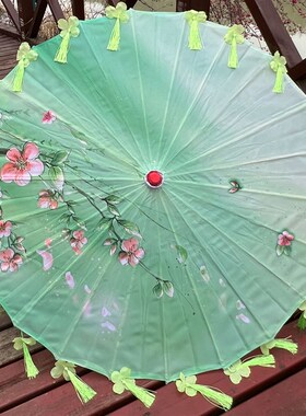 古典舞蹈专用伞中国风古装汉服儿童花伞紫色油纸伞古风道具跳舞伞