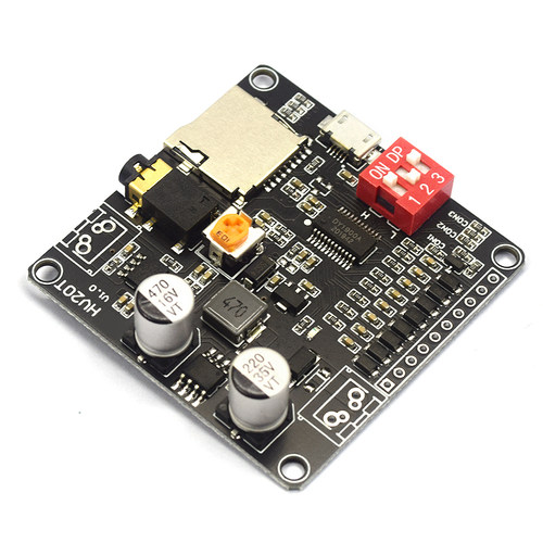 12V/24V/10W/20W语音播放模块一对一触发串口控制TF卡存储MP3播放