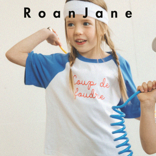【夏上新】韩国RoanJane圆领短袖T恤男女童棉上衣休闲百搭【现货