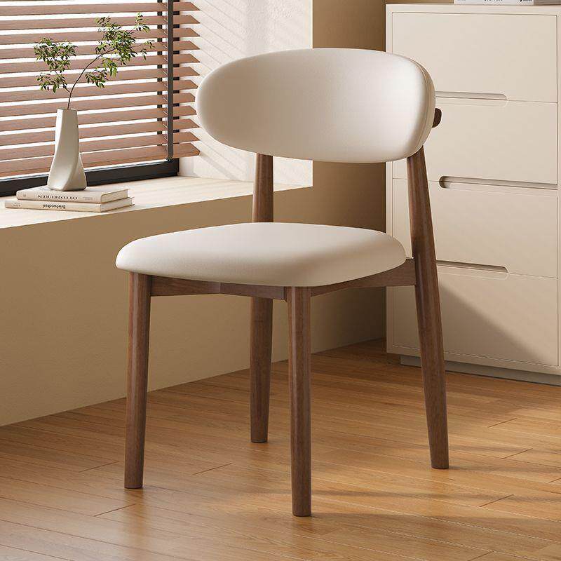 北欧实木餐椅家用椅子现代简约靠背靠背椅酒店轻奢休闲餐厅羊角椅