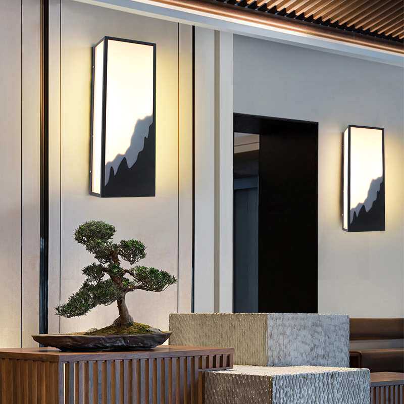 新中式户外防水壁灯墙壁灯阳台防水室外户外花园别墅大门口庭院灯