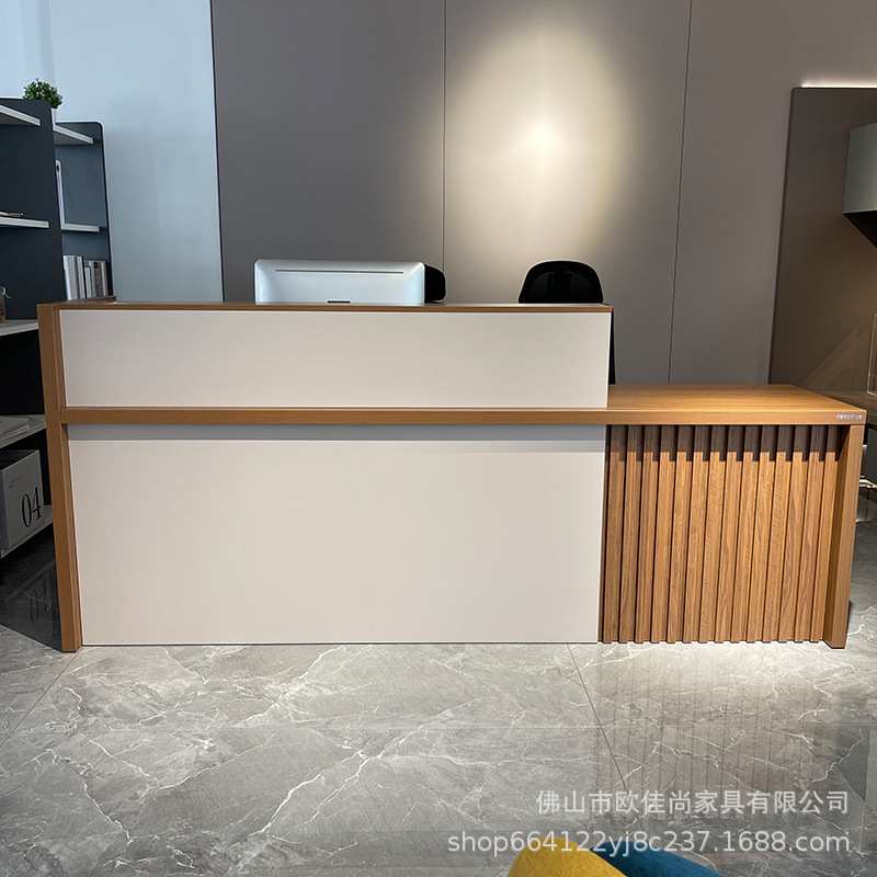 简约现代迎宾前台公司接待台酒店收银台服装店前台桌子
