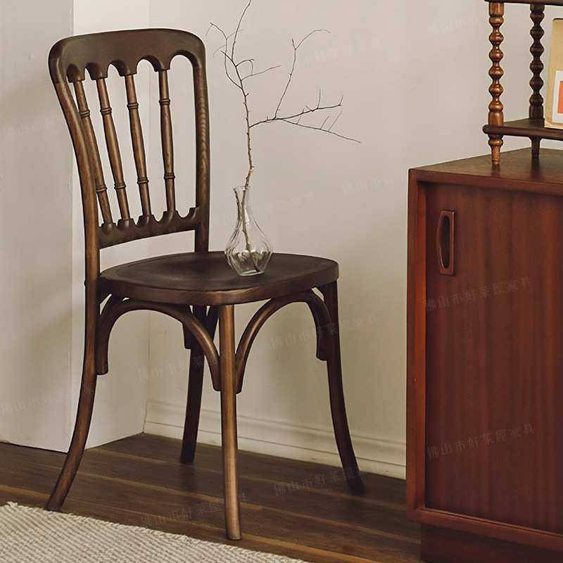 法式竹节餐椅复古实木藤编靠背椅子咖啡厅餐桌椅子中古单椅,模玩/动漫/周边/娃圈三坑/桌游,模型制作工具/辅料耗材,淘宝优惠券,粉丝福利购,淘宝优惠卷