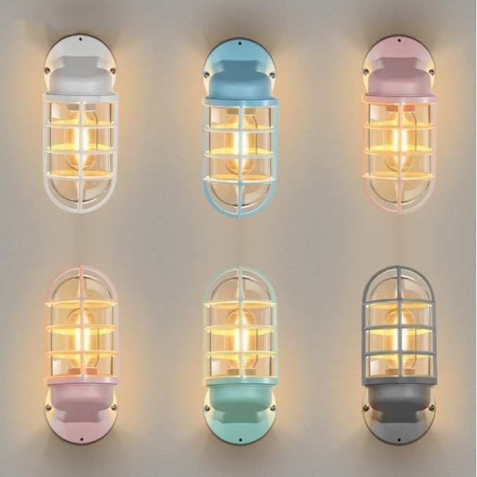 loft创意美式复古户外工业防水壁灯酒吧咖啡厅过道笼子铁艺墙壁灯