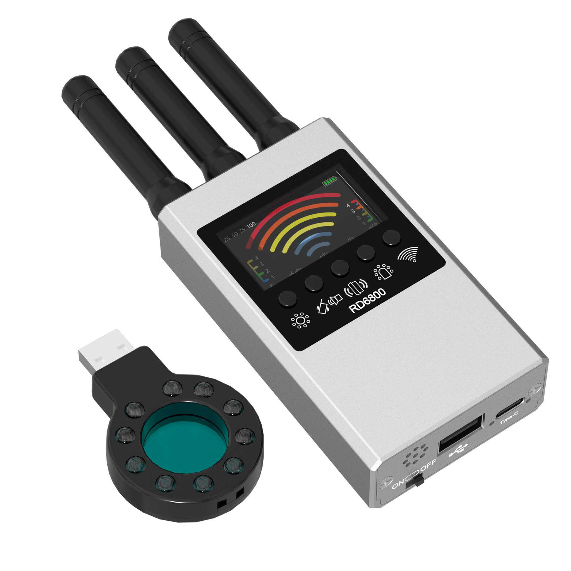 RF Bug Detector Hidden Camera Finder Anti-Spy Listen Sweep