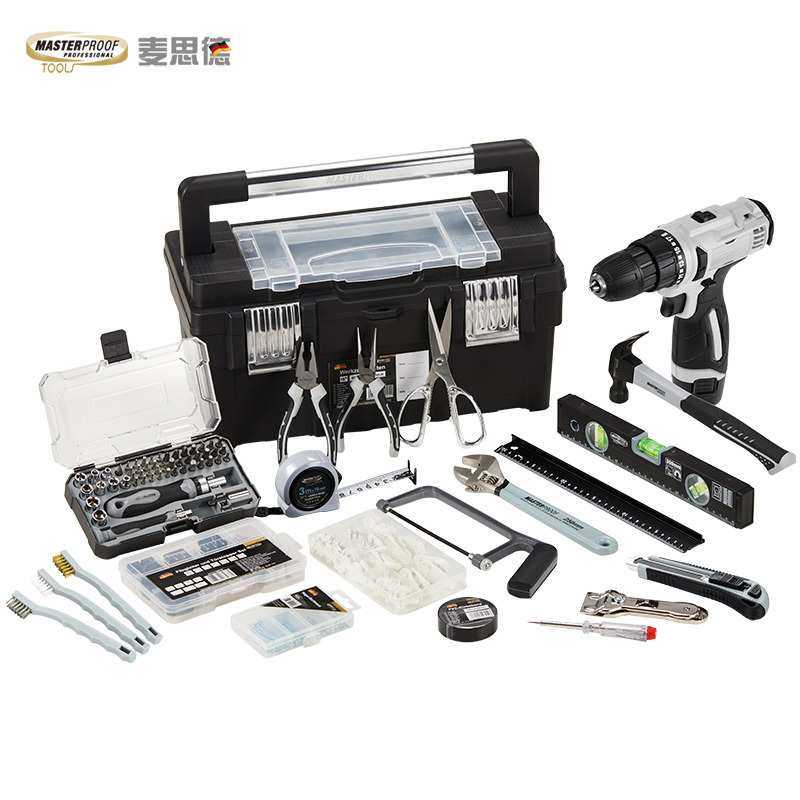 麦思德手提式工具箱组合多功能家用维修箱五金工具收纳箱车载工具