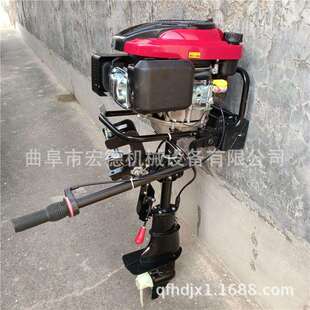 小型渔船推进器 水库渔船带倒挡挂机 四冲程马力船用汽油挂桨机